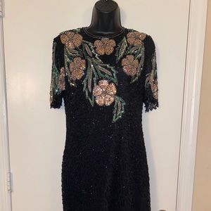 Formal Vintage Sequined/Beaded Scala Dress.
